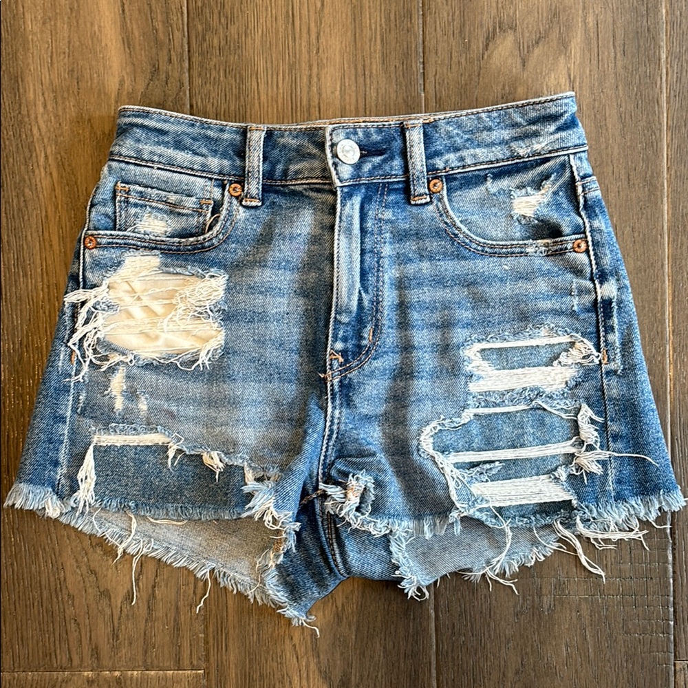 American Eagle Denim Ripped Jean Shorts